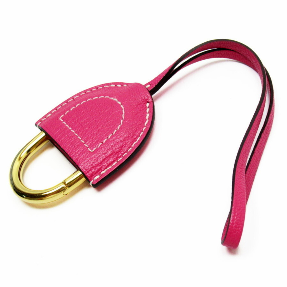 Hermes Key Ring Charm In The Loop Rose Tillian Ch… - image 2